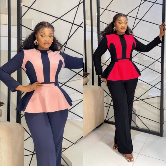 Dresses & Skirts - NWT - 2 Piece Pant suit in Black & Red